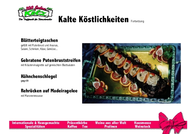 Kelz-Delikatessen Eichstaett - Partyservice Broschuere Seite27